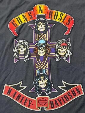 Guns N Roses Harley Davidson Preowned Medium T-shirt